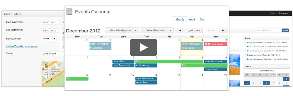 WordPress Event Management, Calendars & Registration